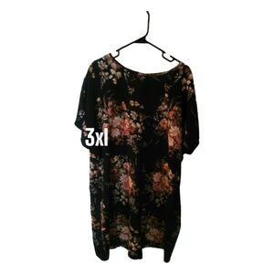 Shein Black flower dress size 3xl